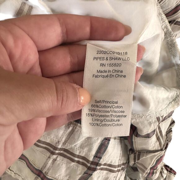 VERONICA BEARD Sherry Plaid Buttoned Mini Dress Medium - Picture 6 of 6